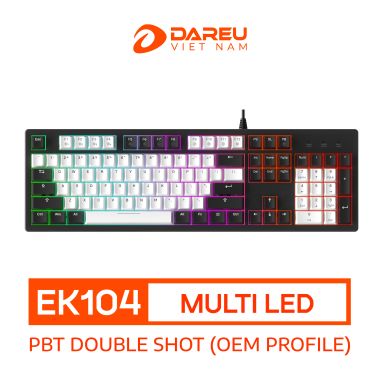 Bàn Phím Cơ DAREU EK104 WHITE x BLACK