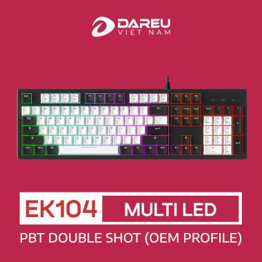 Bàn Phím Cơ DAREU EK104 WHITE x BLACK