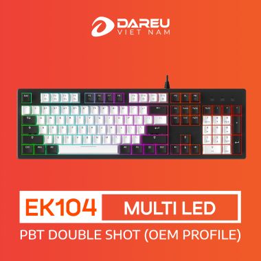 Bàn Phím Cơ DAREU EK104 WHITE x BLACK