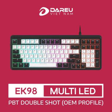 Bàn Phím Cơ Gaming DAREU EK98 WHITE x BLACK
