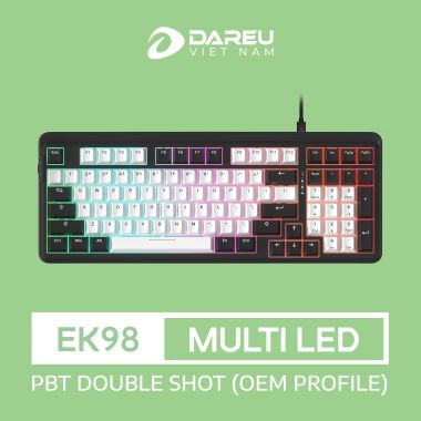 Bàn Phím Cơ Gaming DAREU EK98 WHITE x BLACK