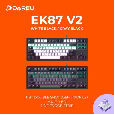 Bàn phím cơ Gaming DAREU EK87 v2 GRAY x BLACK