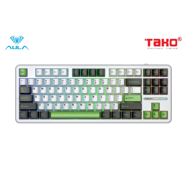 BÀN PHÍM CƠ GAMING AULA F87 3 MODE Grey Wood Switch