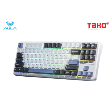 BÀN PHÍM CƠ GAMING AULA F87 3 MODE Grey Wood Switch