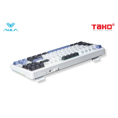 BÀN PHÍM CƠ GAMING AULA F87 3 MODE Grey Wood Switch
