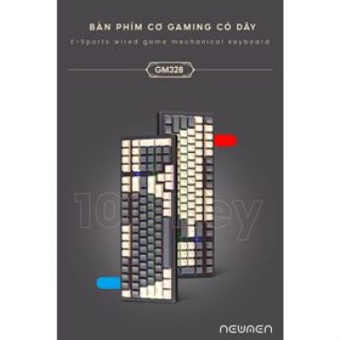 BÀN PHÍM CƠ NEWMEN GM328 ESPORT GRAY / WHITE