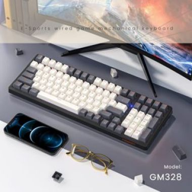 BÀN PHÍM CƠ NEWMEN GM328 ESPORT GRAY / WHITE