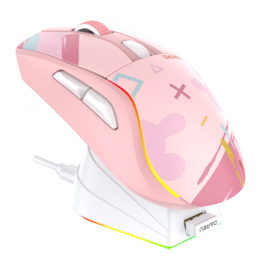 Chuột không dây Gaming DAREU A950 TRIPLE MODE BLACK / PINK