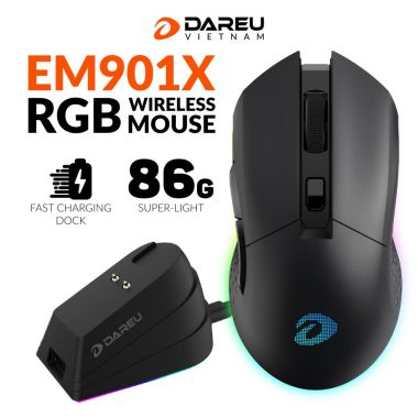 CHUỘT KHÔNG DÂY GAMING DAREU EM901X LED RGB