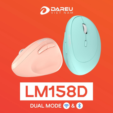 Chuột không dây DAREU LM158D | ERGO | Bluetooth + 2.4G