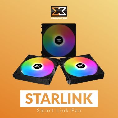 Bộ 3 Quạt tản nhiệt fan case XIGMATEK STARLINK ARGB, MODULAR DESIGN Đen / Trắng