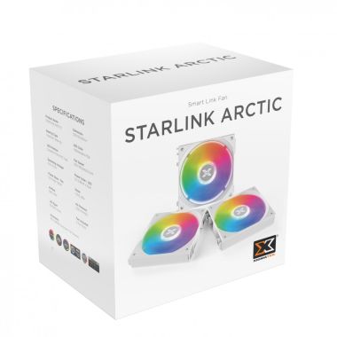 Bộ 3 Quạt tản nhiệt fan case XIGMATEK STARLINK ARGB, MODULAR DESIGN Đen / Trắng