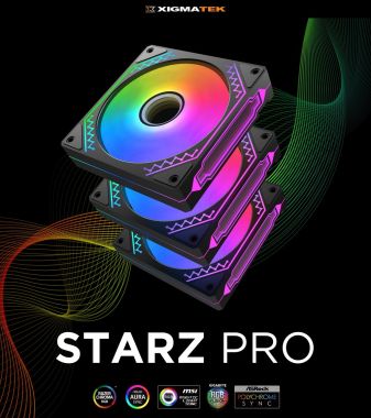 Bộ 3 quạt tản nhiệt fan case Xigmatek STARZ Pro M20A Đen / Trắng ARGB