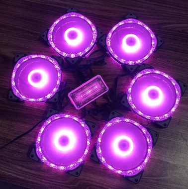 Bộ quạt tản nhiệt fan case máy tính Basic U1 cắm Hub Quạt Coolmoon RGB Đen/Trắng