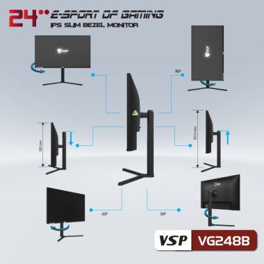 Màn hình Gaming VSP VG248B FHD 24