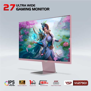 Màn hình VSP VU279Q1 | UltraWide | IPS | 165Hz | 1ms | Màu Hồng