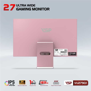 Màn hình VSP VU279Q1 | UltraWide | IPS | 165Hz | 1ms | Màu Hồng