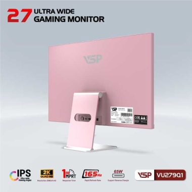 Màn hình VSP VU279Q1 | UltraWide | IPS | 165Hz | 1ms | Màu Hồng