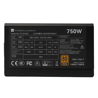Nguồn THERMALRIGHT TB-750S 750W | 80 Plus Bronze | ATX 3.0