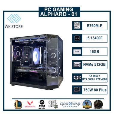 PC Gaming Alphard 01 | I5 13400F, 16GB Ram, VGA RX 6600/ RTX 3060/ 4060