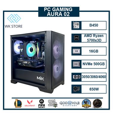 PC AURA 02 | Ryzen 7 5700x3D, 16GB Ram | RTX 3050/ 3060/ 4060