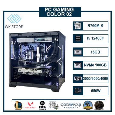 PC COLOR 02 | i5 12400f | Ram 16GB RGB | VGA RTX 3050/3060/4060