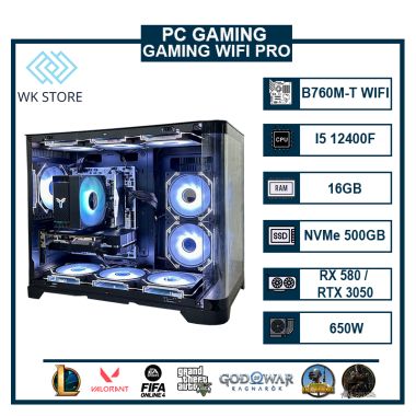 PC GAMING WIFI PRO | I5 12400F | VGA RX 580 / RTX 3050 | 16GB Ram