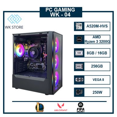 PC GAMING OFFICE WK-04 AMD Ryzen 3 3200G, 8GB/16GB RAM