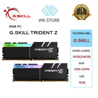 Ram G.Skill TRIDENT Z RGB | 16GB (8GBx2) | DDR4 | Bus 3200