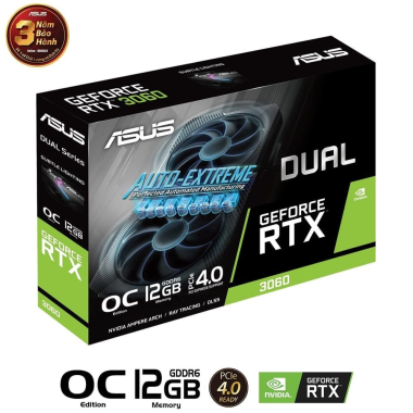 Card màn hình ASUS Dual GeForce RTX 3060 OC Edition 12GB V2