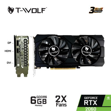 VGA T-Wolf RTX 2060 6GB GDDR6 | HDMI, DVI, DP