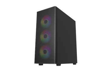 Vỏ Case máy tính MIK AION 3FA Black / White ATX Kèm 3 Fan ARGB Sync