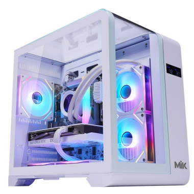 Vỏ Case Máy Tính MIK Barbatos M | Black / White | M-ATX | No Fan