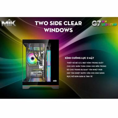 Vỏ Case MIK G7 Led Strip Black | ITX/ M-ATX