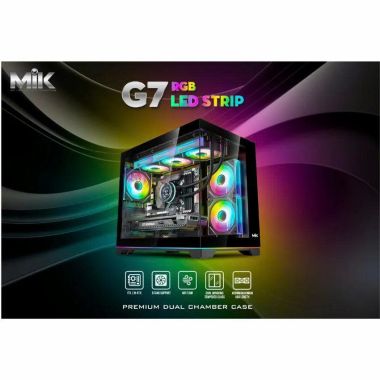 Vỏ Case MIK G7 Led Strip Black | ITX/ M-ATX