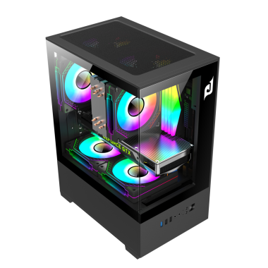 Vỏ case máy tính EDRA ECS1303 | M-ATX | No Fan | Black / White