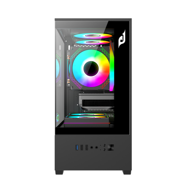 Vỏ case máy tính EDRA ECS1303 | M-ATX | No Fan | Black / White