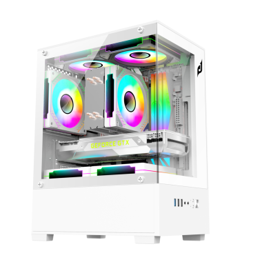 Vỏ case máy tính EDRA ECS1303 | M-ATX | No Fan | Black / White