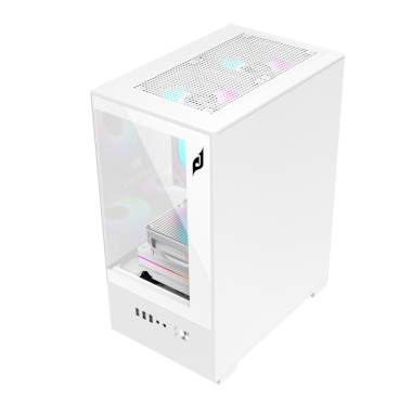 Vỏ case máy tính EDRA ECS1303 | M-ATX | No Fan | Black / White
