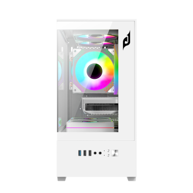 Vỏ case máy tính EDRA ECS1303 | M-ATX | No Fan | Black / White