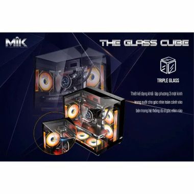 Vỏ Case MIK G3 Prism Glass Mini Black | ITX, M-ATX