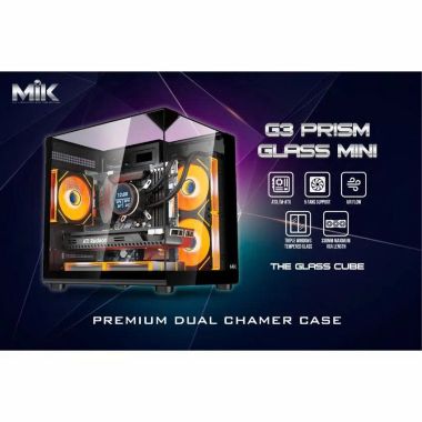 Vỏ Case MIK G3 Prism Glass Mini Black | ITX, M-ATX