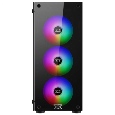 Vỏ Case máy tính Xigmatek Hero 3F, ATX, 2 mặt kính cường lực, Kèm 3 Fan LED RGB Auto