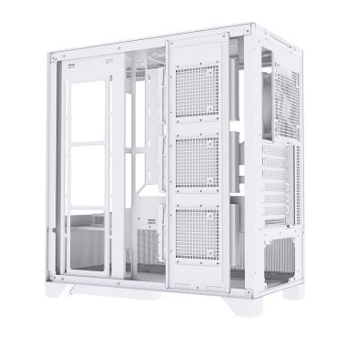 Vỏ case máy tính bàn MIK Lumine 4FA - Trắng / Đen, kèm 4 fan ARGB
