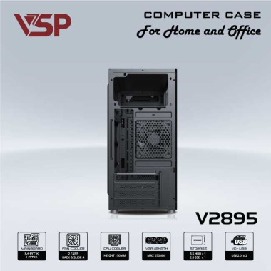 Vỏ Case văn phòng VSP V2895 | M-ATX/I-ATX