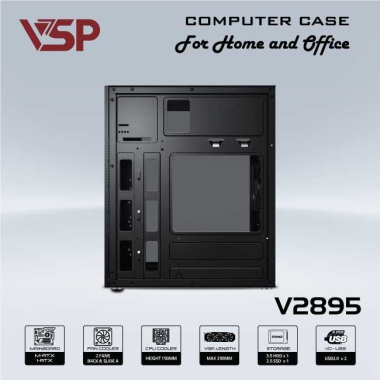 Vỏ Case văn phòng VSP V2895 | M-ATX/I-ATX