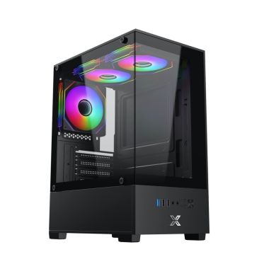 Vỏ Case Máy Tính Xigmatek View 3GF | M-ATX, ITX | Kèm 3 Fan Led