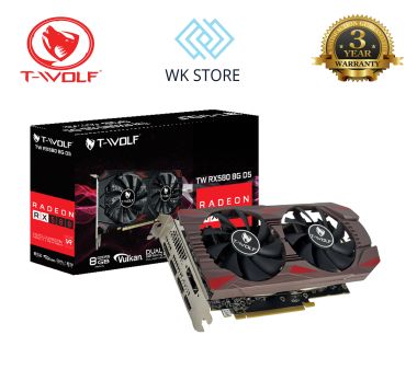 Card Màn Hình VGA T-Wolf RX 580 8GB GDDR5 | HDMI, DP | Mới BH 36T