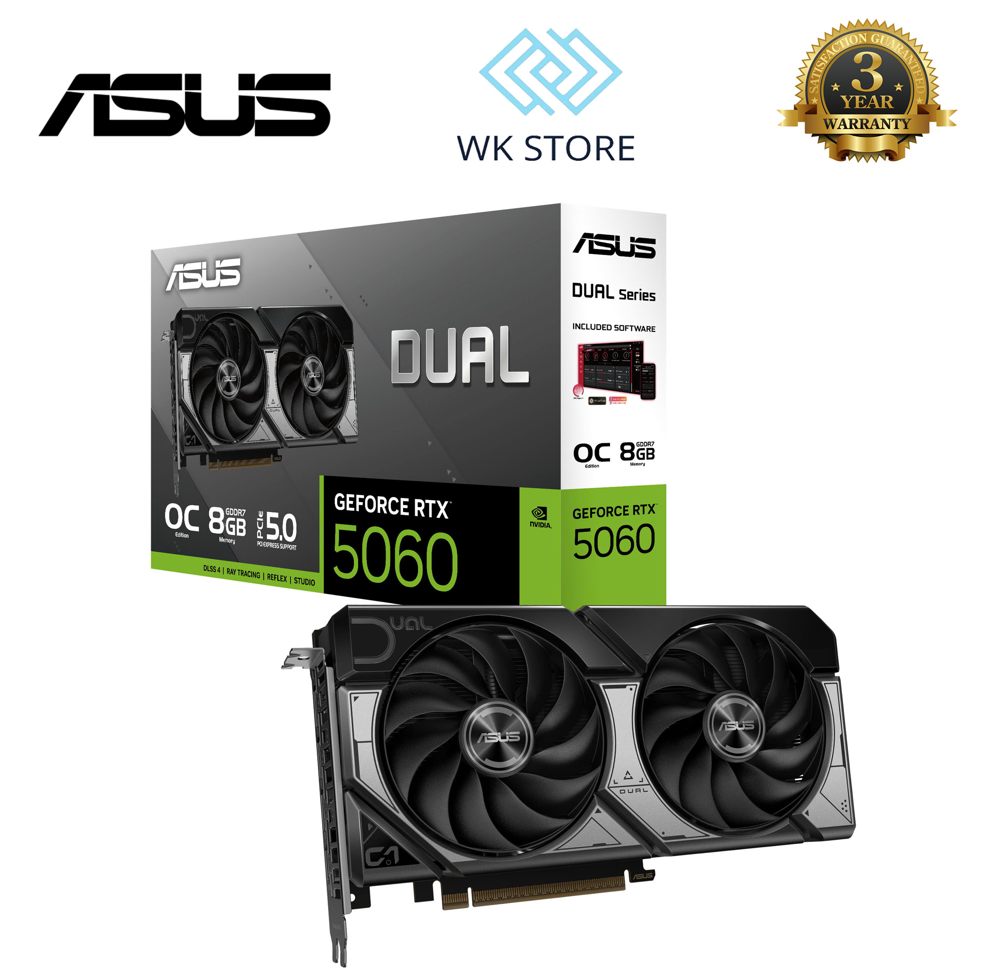 VGA ASUS Dual GeForce RTX™ 5060 OC 8GB GDDR7