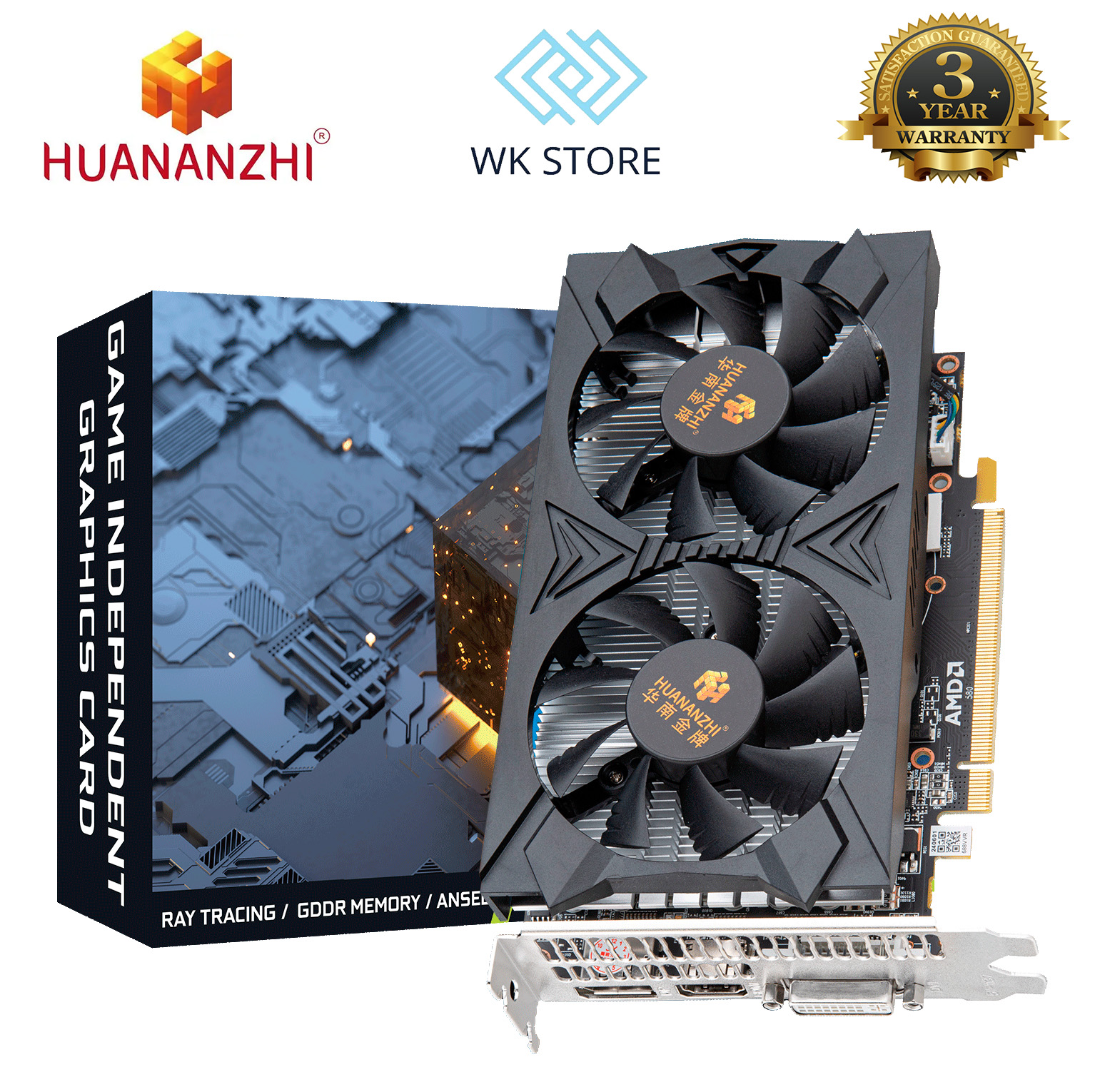 VGA HUANANZHI RX 580 8GB 256BIT